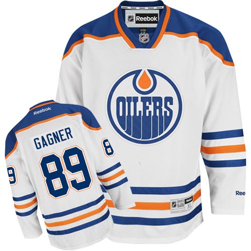 Reebok Edmonton Oilers NO.89 Sam Gagner Men's Jersey (White Authentic Away) Reebok Edmonton Oilers NO.89 Sam Gagner Men's Jersey (White Authentic Away)