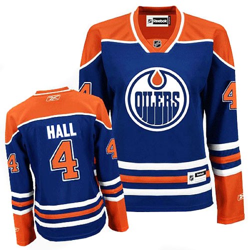Reebok Edmonton Oilers NO.4 Taylor Hall Women's Jersey (Royal Blue Authentic Home) Reebok Edmonton Oilers NO.4 Taylor Hall Women's Jersey (Royal Blue Authentic Home)