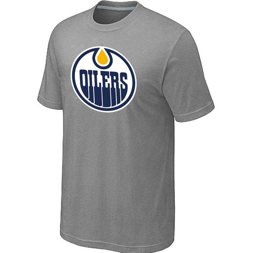Edmonton Oilers Men's Team Logo Short Sleeve TShirt Light Grey