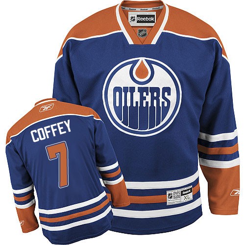 Reebok Edmonton Oilers NO.7 Paul Coffey Men's Jersey (Royal Blue Authentic Home) Reebok Edmonton Oilers NO.7 Paul Coffey Men's Jersey (Royal Blue Authentic Home)