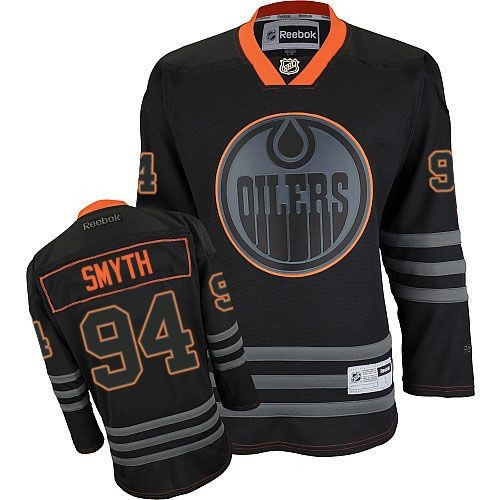 توليد الكهرباء Edmonton Oilers NO.94 Ryan Smyth Men's Jersey (Black Ice Premier) توليد الكهرباء