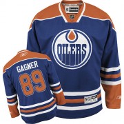 Reebok Edmonton Oilers NO.89 Sam Gagner Men's Jersey (Royal Blue Premier Home)