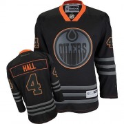Reebok Edmonton Oilers NO.4 Taylor Hall Men's Jersey (Black Ice Authentic)