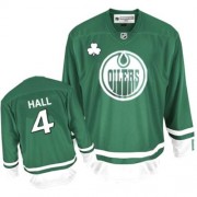 Reebok Edmonton Oilers NO.4 Taylor Hall Men's Jersey (Green Premier St Patty's Day)