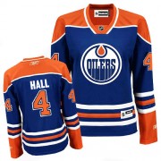 Reebok Edmonton Oilers NO.4 Taylor Hall Women's Jersey (Royal Blue Authentic Home)