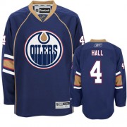 Reebok Edmonton Oilers NO.4 Taylor Hall Youth Jersey (Navy Blue Authentic Third)