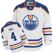 Reebok Edmonton Oilers NO.4 Taylor Hall Youth Jersey (White Authentic Away)