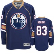 Reebok Edmonton Oilers NO.83 Ales Hemsky Men's Jersey (Navy Blue Authentic Third)