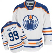 Reebok Edmonton Oilers NO.99 Wayne Gretzky Men's Jersey (White Authentic Away)