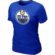 Edmonton Oilers Women's Team Logo Short Sleeve T-Shirt - Blue