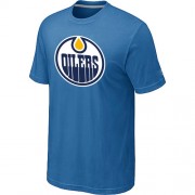 Edmonton Oilers Men's Team Logo Short Sleeve T-Shirt - Light Blue