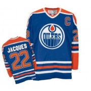 CCM Edmonton Oilers NO.22 Jean-Francois Jacques Men's Jersey (Royal Blue Premier Throwback)