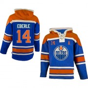 Old Time Hockey Edmonton Oilers NO.14 Jordan Eberle Men's Jersey (Royal Blue Premier Sawyer Hooded Sweatshirt)