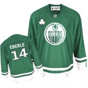 Reebok Edmonton Oilers NO.14 Jordan Eberle Men's Jersey (Green Premier St Patty's Day)